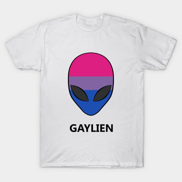 Gaylien Bisexuality LGBT Pride Alien T-Shirt by MythicalPride